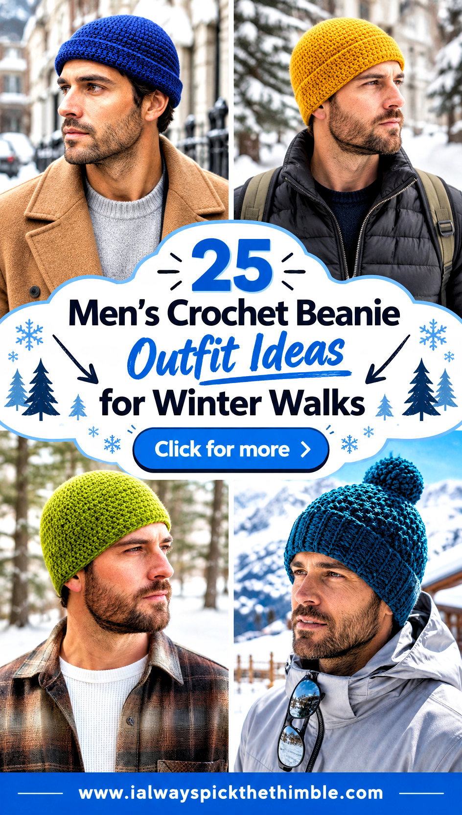 25 Mens Crochet Beanie Outfit Ideas for Winter Walks - 25 Men’s Crochet Beanie Outfit Ideas for Winter Walks