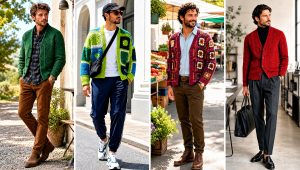25 Men’s Crochet Cardigan Outfit Ideas for Easy Layers