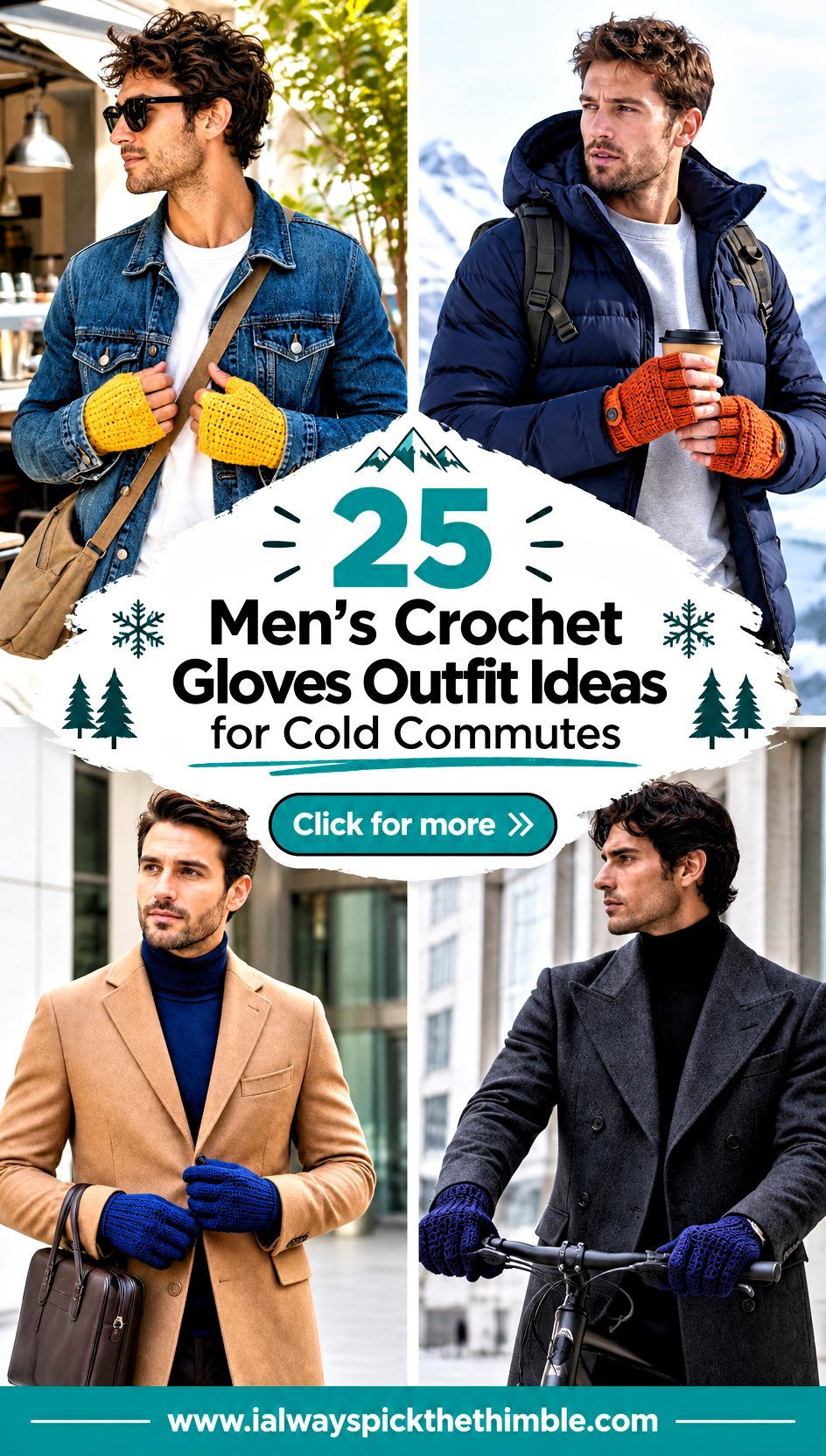 25 Mens Crochet Gloves Outfit Ideas for Cold Commutes - 25 Men’s Crochet Gloves Outfit Ideas for Cold Commutes