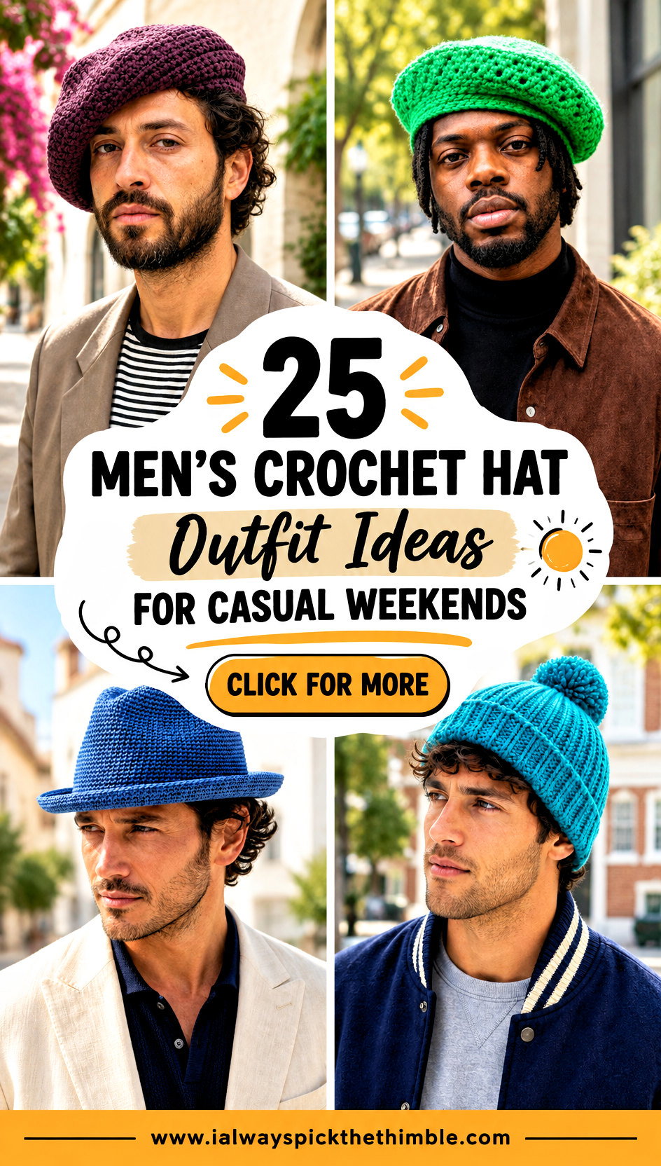 25 Mens Crochet Hat Outfit Ideas for Casual Weekends - 25 Men’s Crochet Hat Outfit Ideas for Casual Weekends