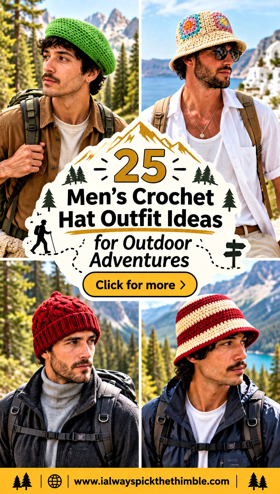 25 Mens Crochet Hat Outfit Ideas for Outdoor Adventures - 25 Men’s Crochet Hat Outfit Ideas for Outdoor Adventures