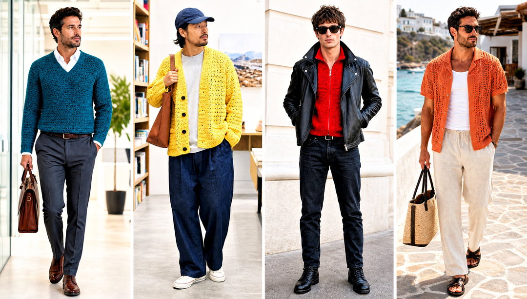 25 Mens Crochet Sweater Ideas for Easy Seasonal Layers