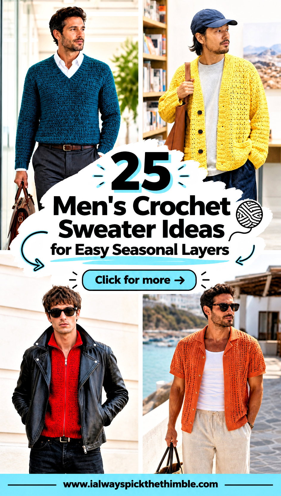 25 Mens Crochet Sweater Ideas for Easy Seasonal Layers - 25 Men’s Crochet Sweater Ideas for Easy Seasonal Layers