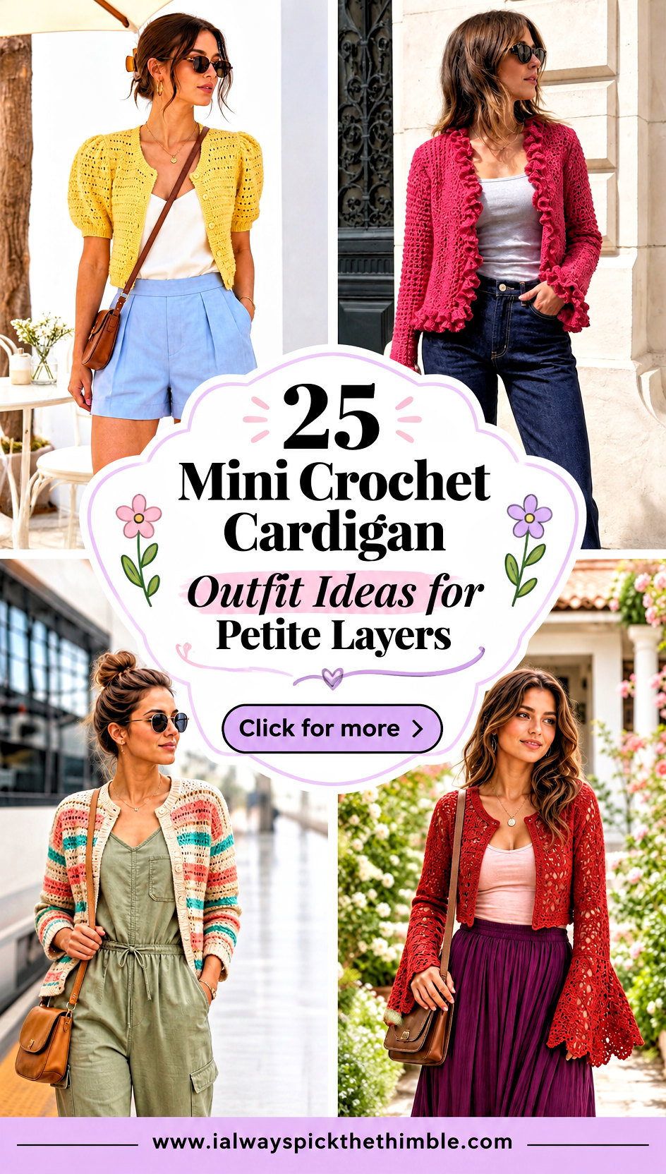 25 Mini Crochet Cardigan Outfit Ideas for Petite Layers - 25 Mini Crochet Cardigan Outfit Ideas for Petite Layers