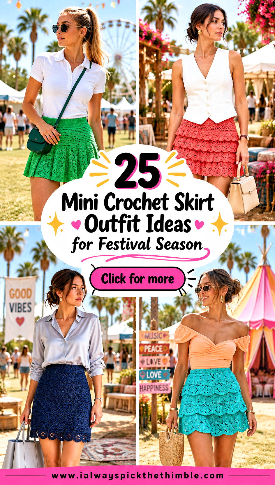 25 Mini Crochet Skirt Outfit Ideas for Festival Season - 25 Mini Crochet Skirt Outfit Ideas for Festival Season