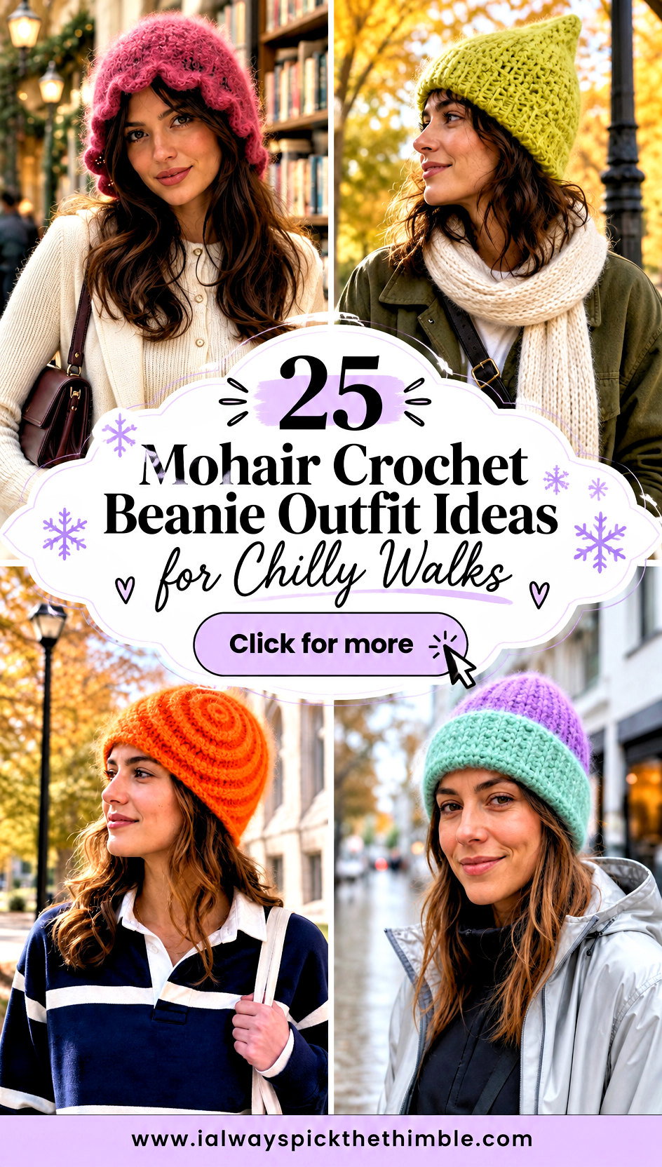 25 Mohair Crochet Beanie Outfit Ideas for Chilly Walks - 25 Mohair Crochet Beanie Outfit Ideas for Chilly Walks