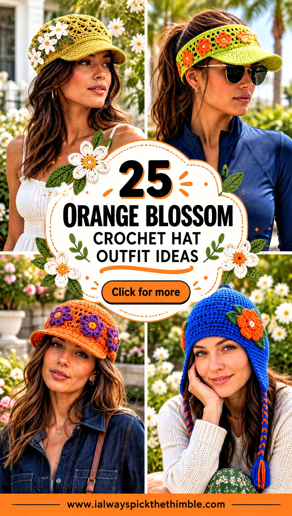 25 Orange Blossom Crochet Hat Outfit Ideas for Spring - 25 Orange Blossom Crochet Hat Outfit Ideas for Spring
