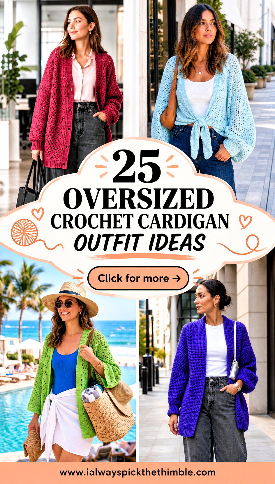 25 Oversized Crochet Cardigan Outfit Ideas for Cozy Days - 25 Oversized Crochet Cardigan Outfit Ideas for Cozy Days