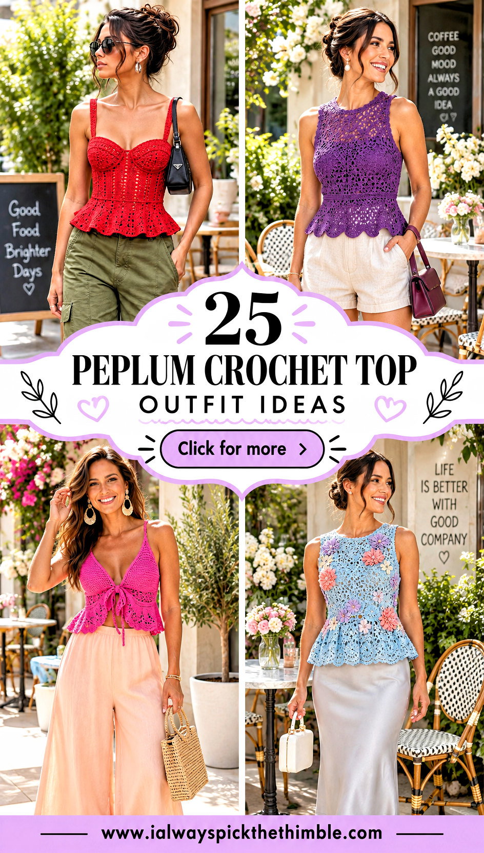 25 Peplum Crochet Top Outfit Ideas for Weekend Plans - 25 Peplum Crochet Top Outfit Ideas for Weekend Plans