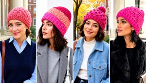 25 Pink Crochet Beanie Outfit Ideas for Chilly Mornings