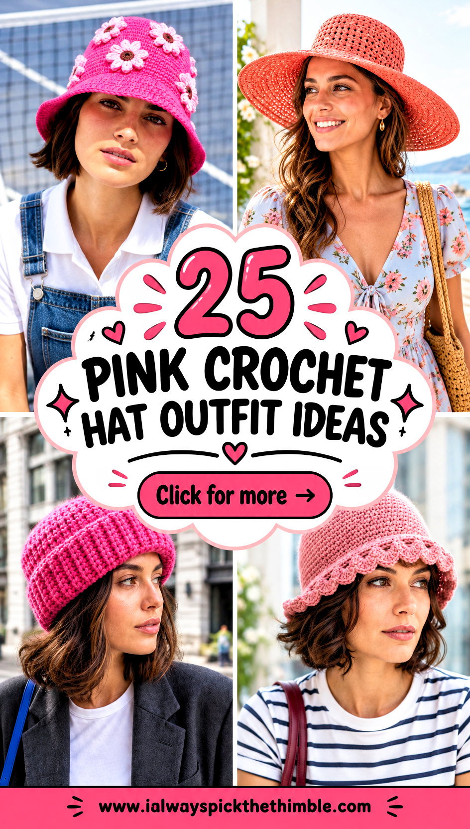 25 Pink Crochet Hat Outfit Ideas for Playful Accents - 25 Pink Crochet Hat Outfit Ideas for Playful Accents