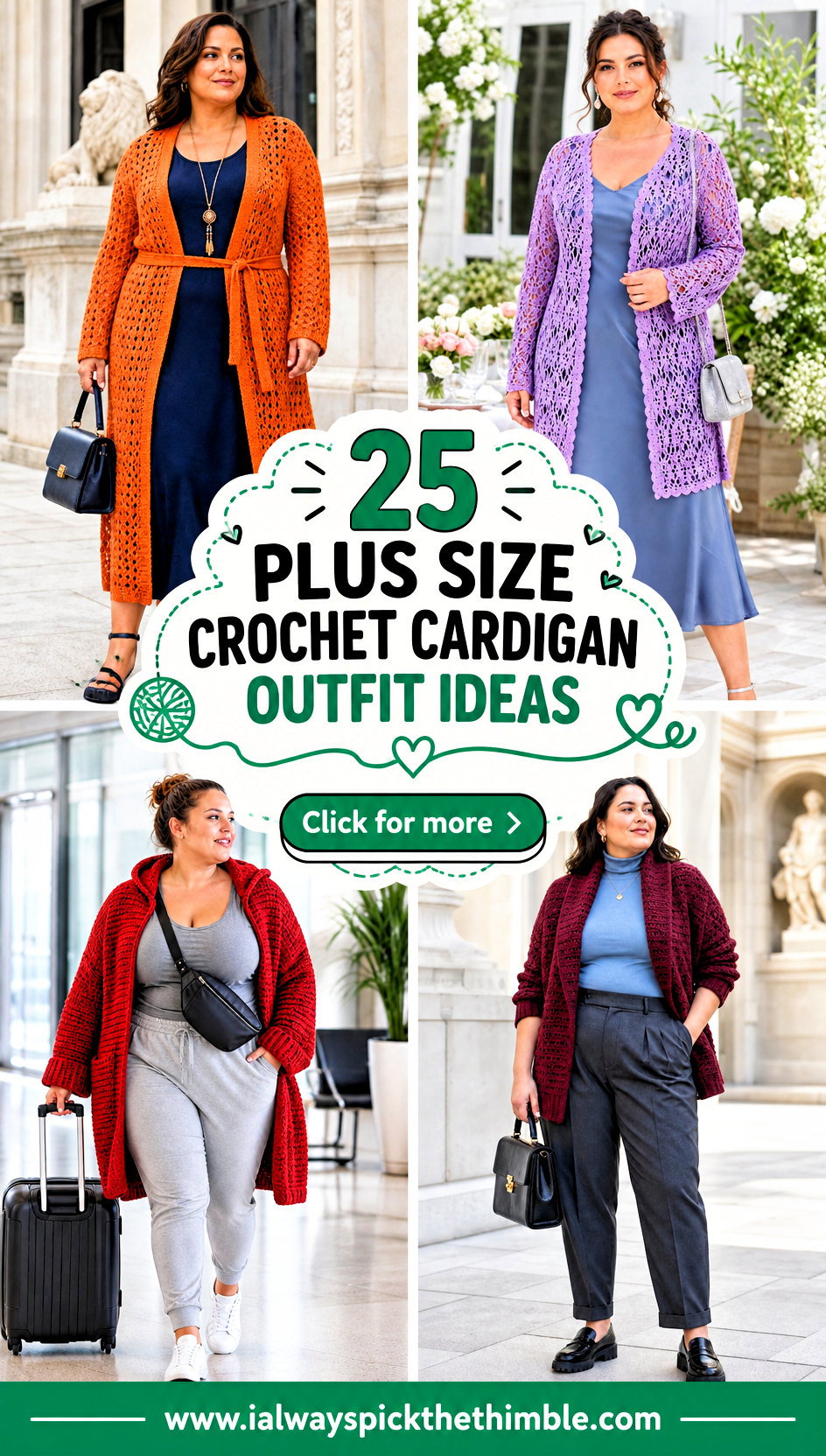 25 Plus Size Crochet Cardigan Outfit Ideas for Daily Wear - 25 Plus Size Crochet Cardigan Outfit Ideas for Daily Wear