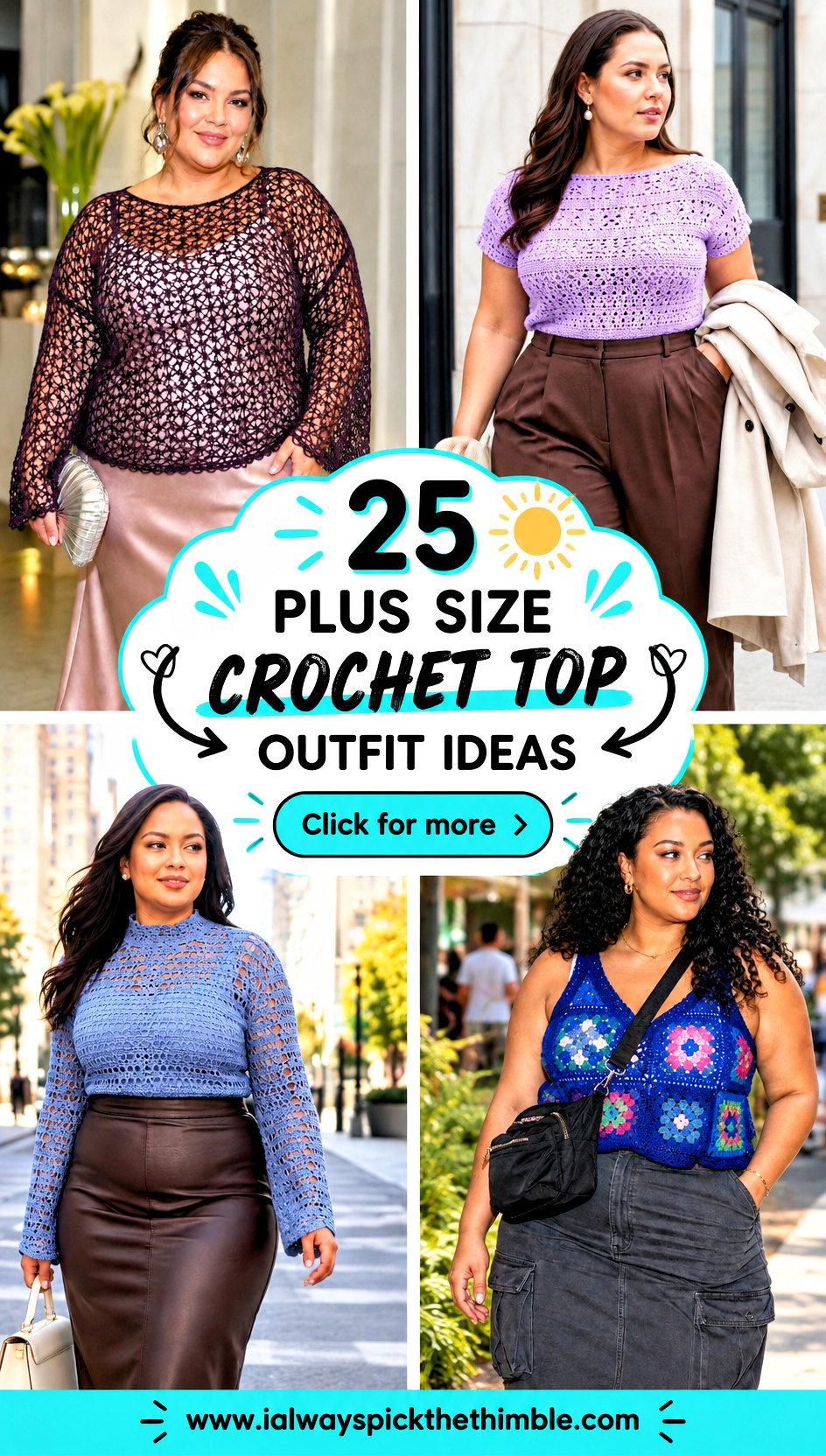 25 Plus Size Crochet Top Outfit Ideas for Sunny Days - 25 Plus Size Crochet Top Outfit Ideas for Sunny Days