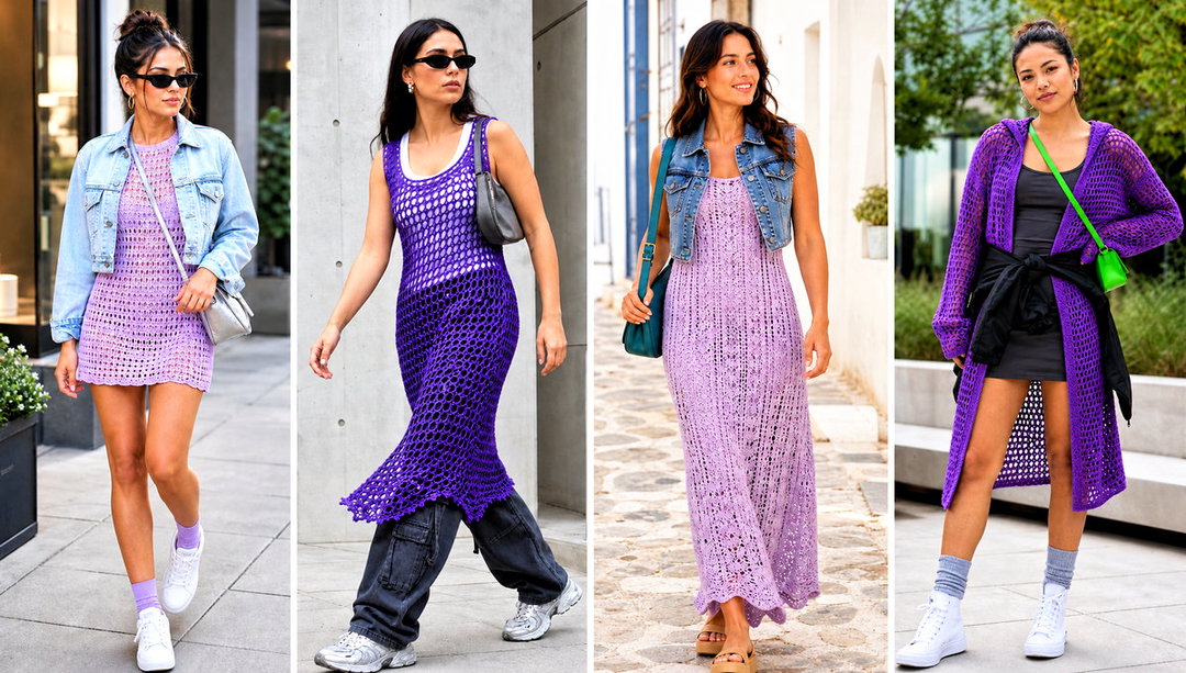 25 Purple Crochet Dress Outfit Ideas for Summer Dates