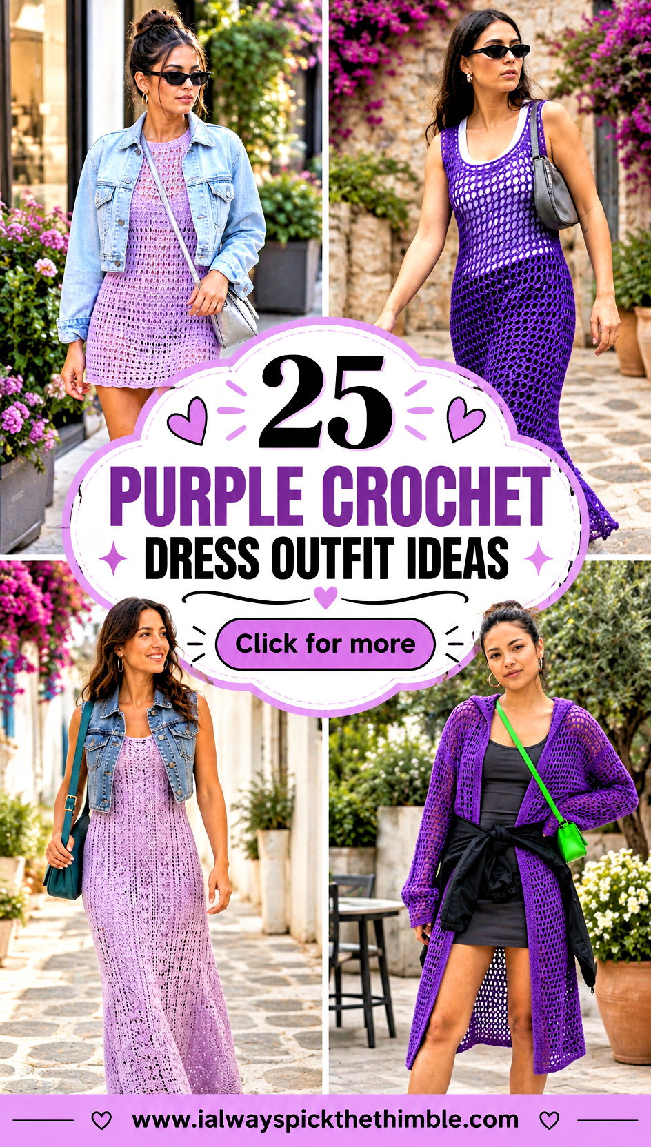 25 Purple Crochet Dress Outfit Ideas for Summer Dates - 25 Purple Crochet Dress Outfit Ideas for Summer Dates