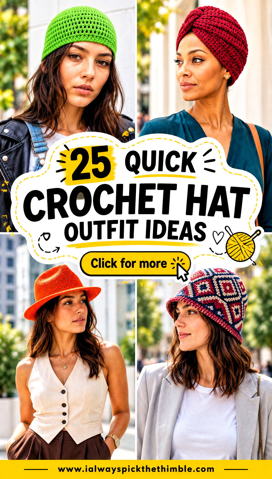 25 Quick Crochet Hat Outfit Ideas for Casual Weekends - 25 Quick Crochet Hat Outfit Ideas for Casual Weekends