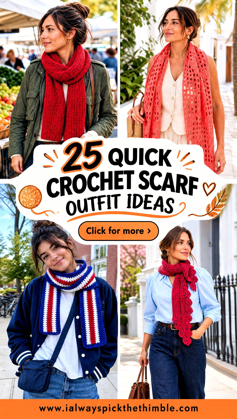 25 Quick Crochet Scarf Outfit Ideas for Cool Weather - 25 Quick Crochet Scarf Outfit Ideas for Cool Weather