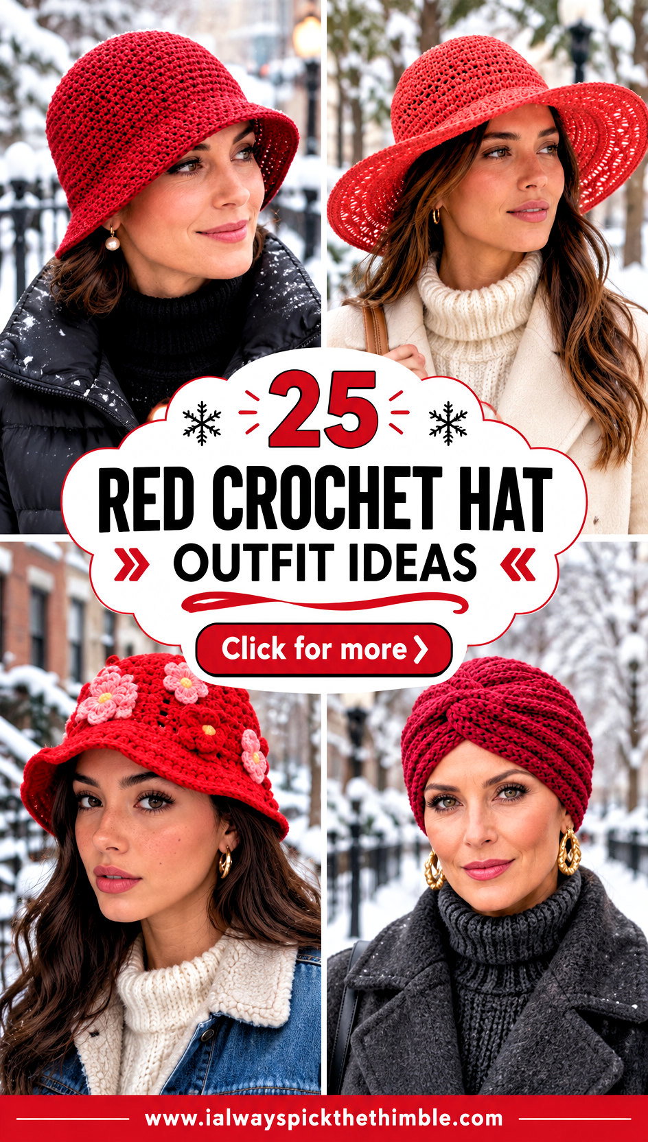 25 Red Crochet Hat Outfit Ideas for a Bold Winter Look - 25 Red Crochet Hat Outfit Ideas for a Bold Winter Look