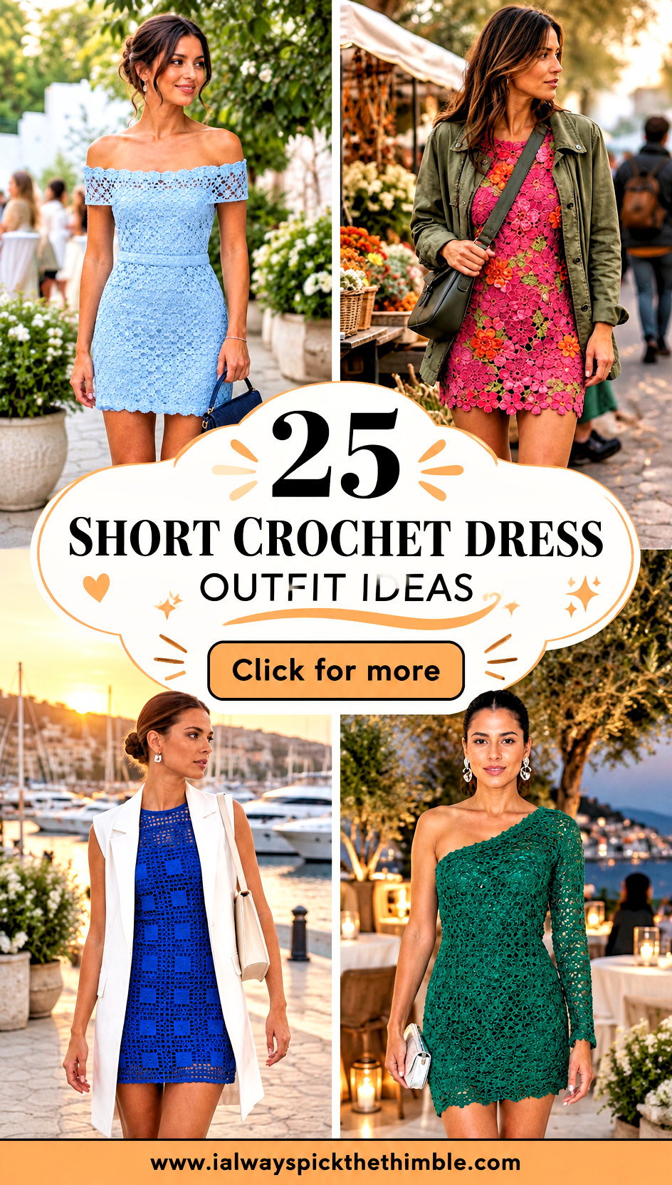 25 Short Crochet Dress Outfit Ideas for Warm Nights - 25 Short Crochet Dress Outfit Ideas for Warm Nights