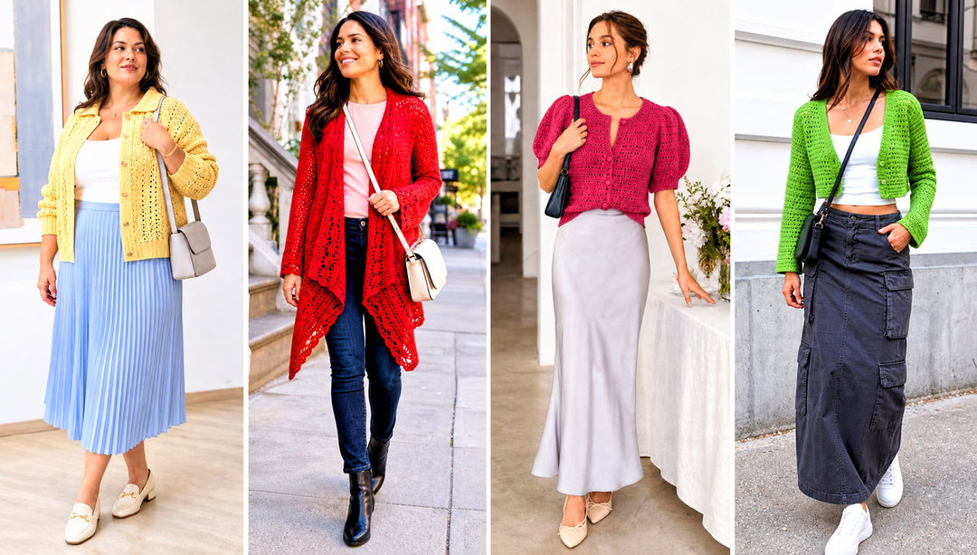 25 Simple Crochet Cardigan Outfit Ideas for Daily Outfits