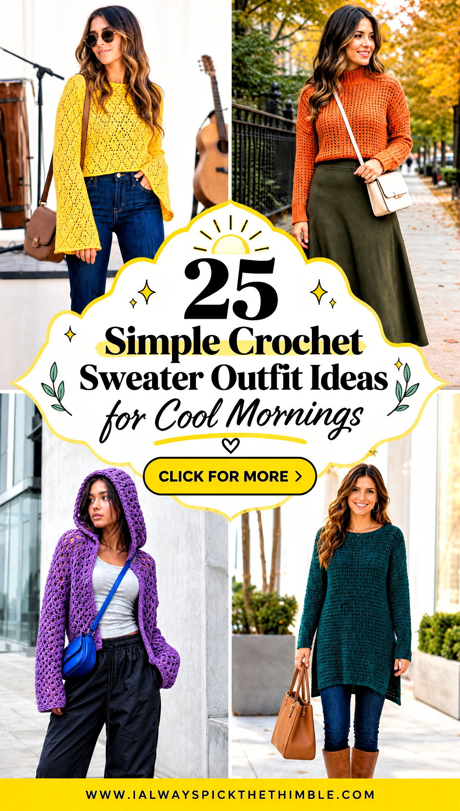 25 Simple Crochet Sweater Outfit Ideas for Cool Mornings - 25 Simple Crochet Sweater Outfit Ideas for Cool Mornings