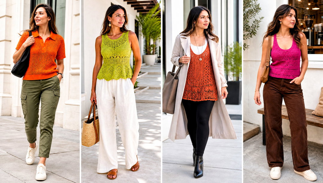 25 Simple Crochet Top Outfit Ideas for Sunny Afternoons