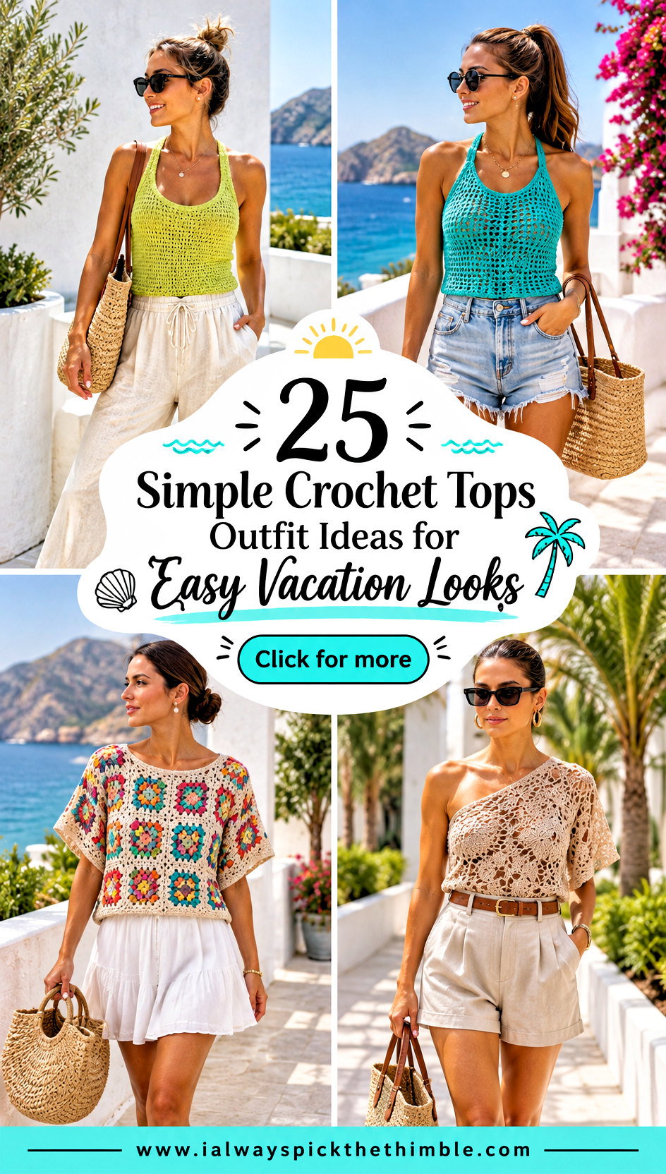 25 Simple Crochet Tops Outfit Ideas for Easy Vacation Looks - 25 Simple Crochet Tops Outfit Ideas for Easy Vacation Looks