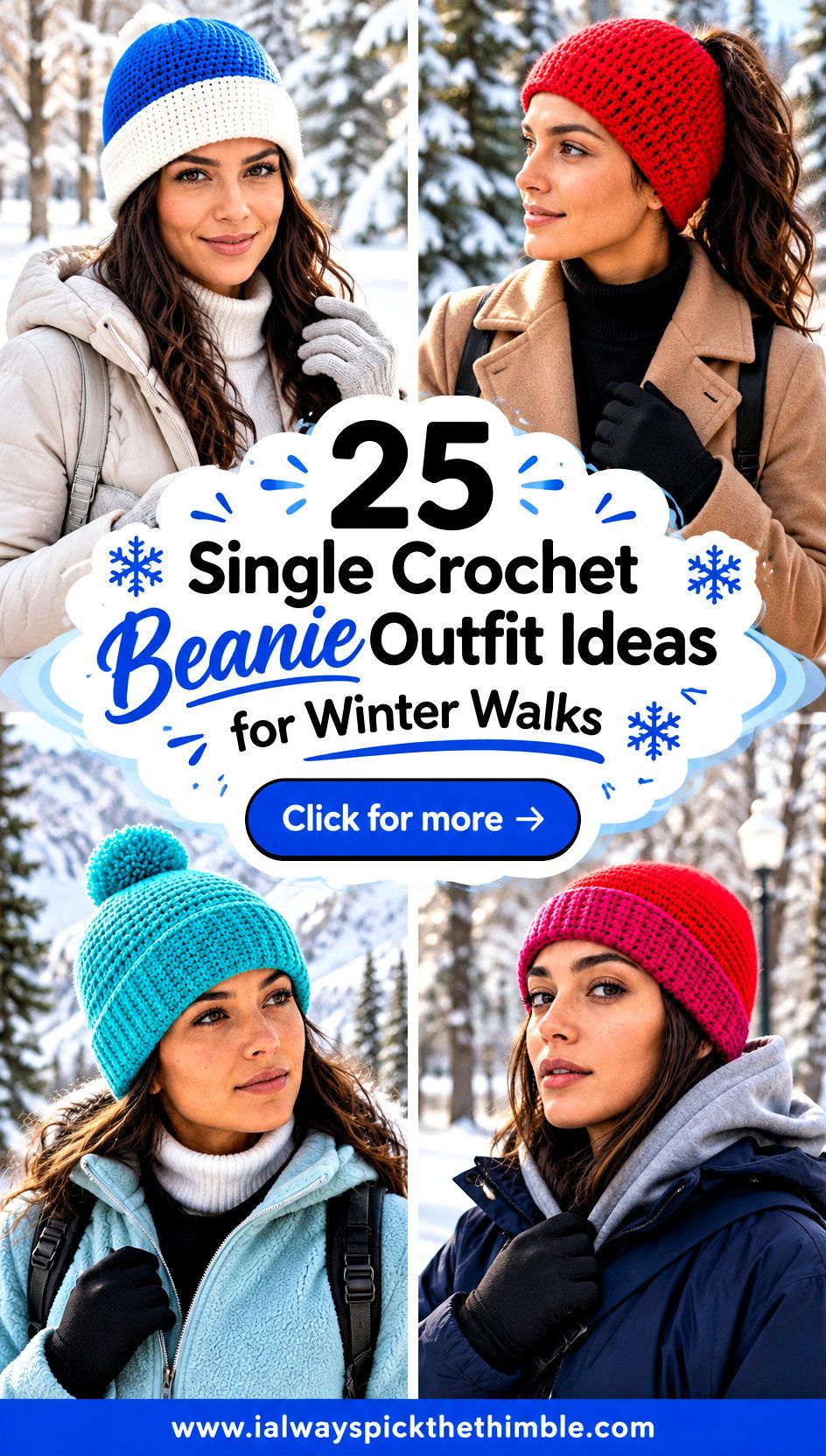 25 Single Crochet Beanie Outfit Ideas for Winter Walks - 25 Single Crochet Beanie Outfit Ideas for Winter Walks
