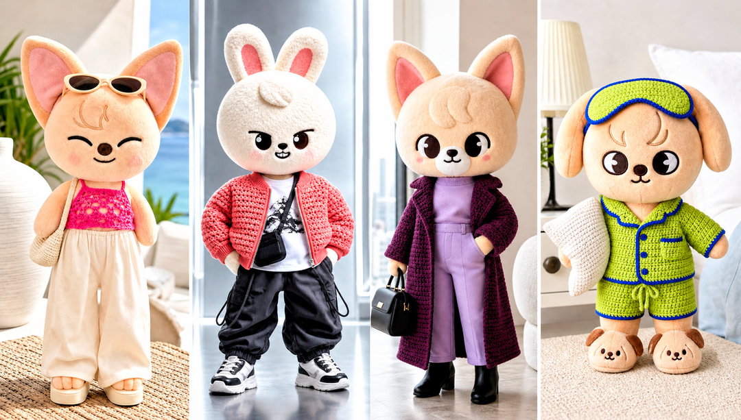 25 Skzoo Crochet Clothes and Outfit Ideas for Plush Pals