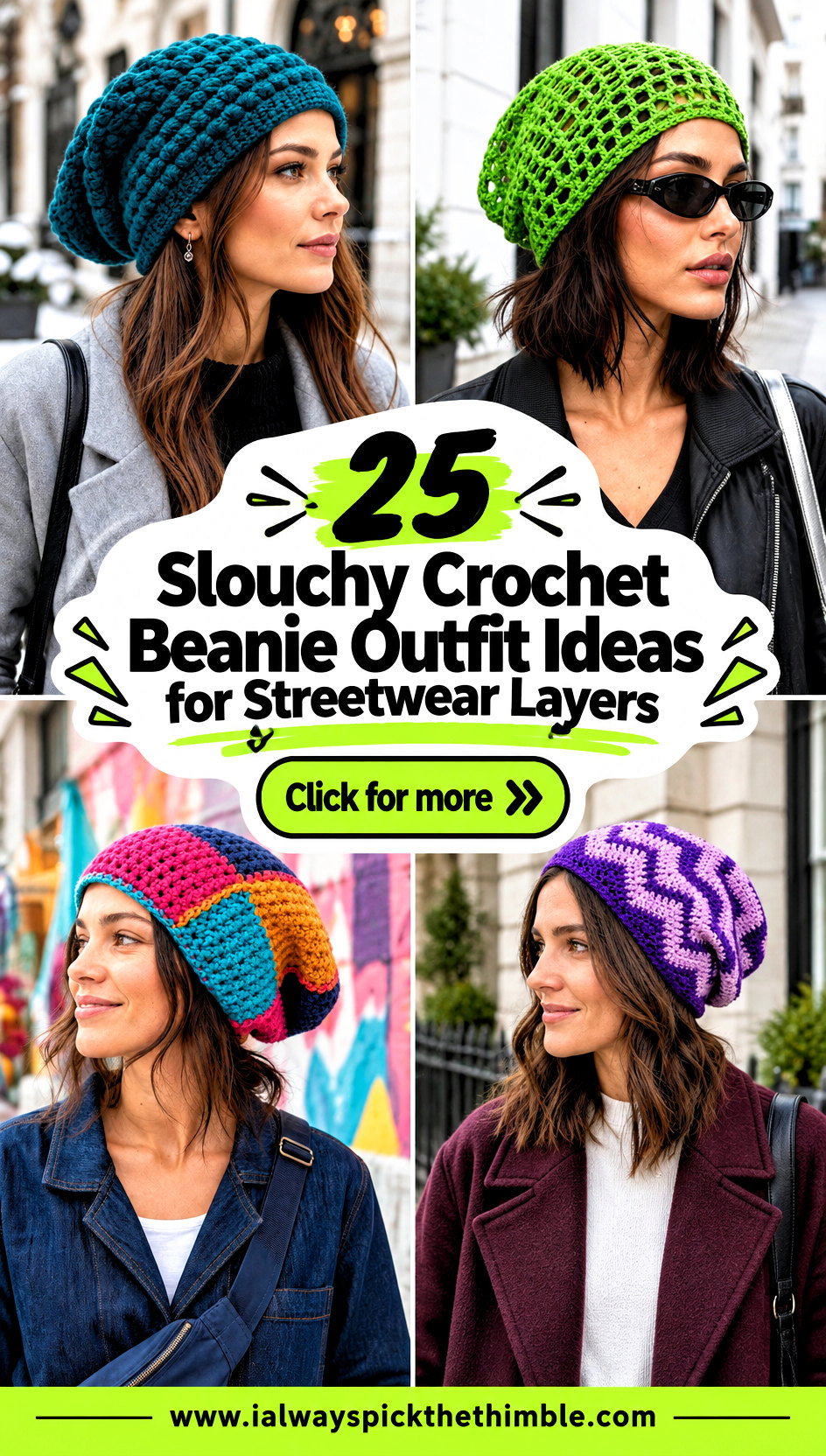 25 Slouchy Crochet Beanie Outfit Ideas for Streetwear Layers - 25 Slouchy Crochet Beanie Outfit Ideas for Streetwear Layers