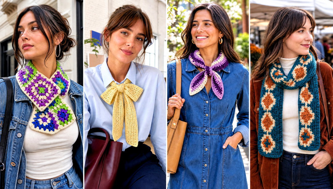 25 Small Crochet Scarf Outfit Ideas for Polished Neutrals