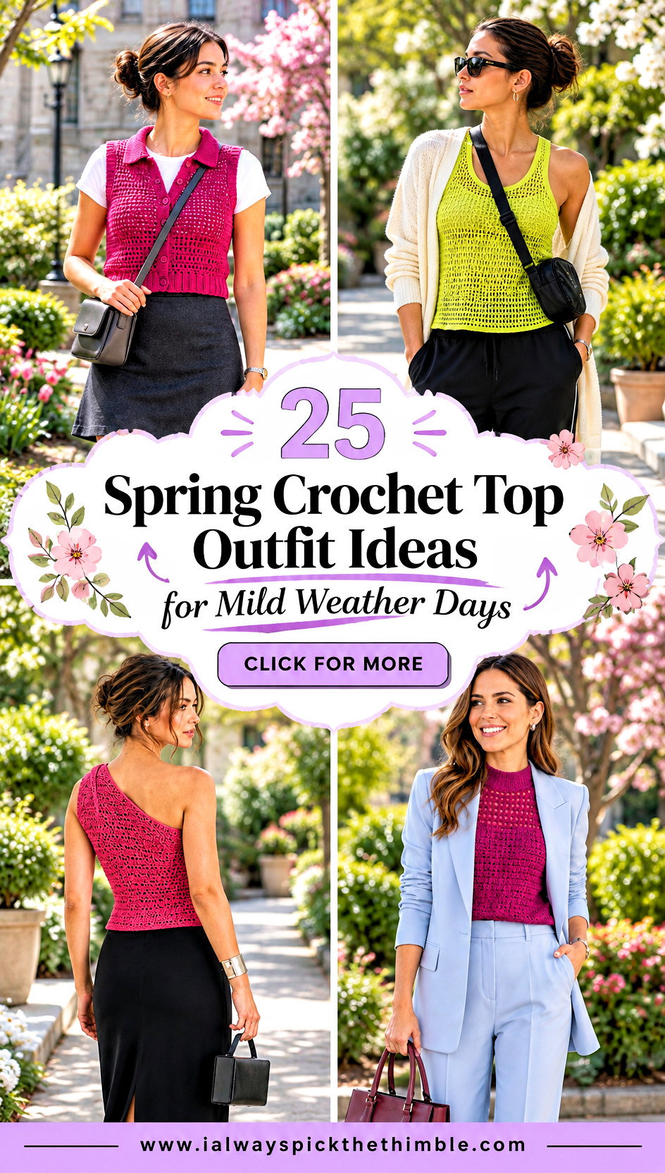 25 Spring Crochet Top Outfit Ideas for Mild Weather Days - 25 Spring Crochet Top Outfit Ideas for Mild Weather Days