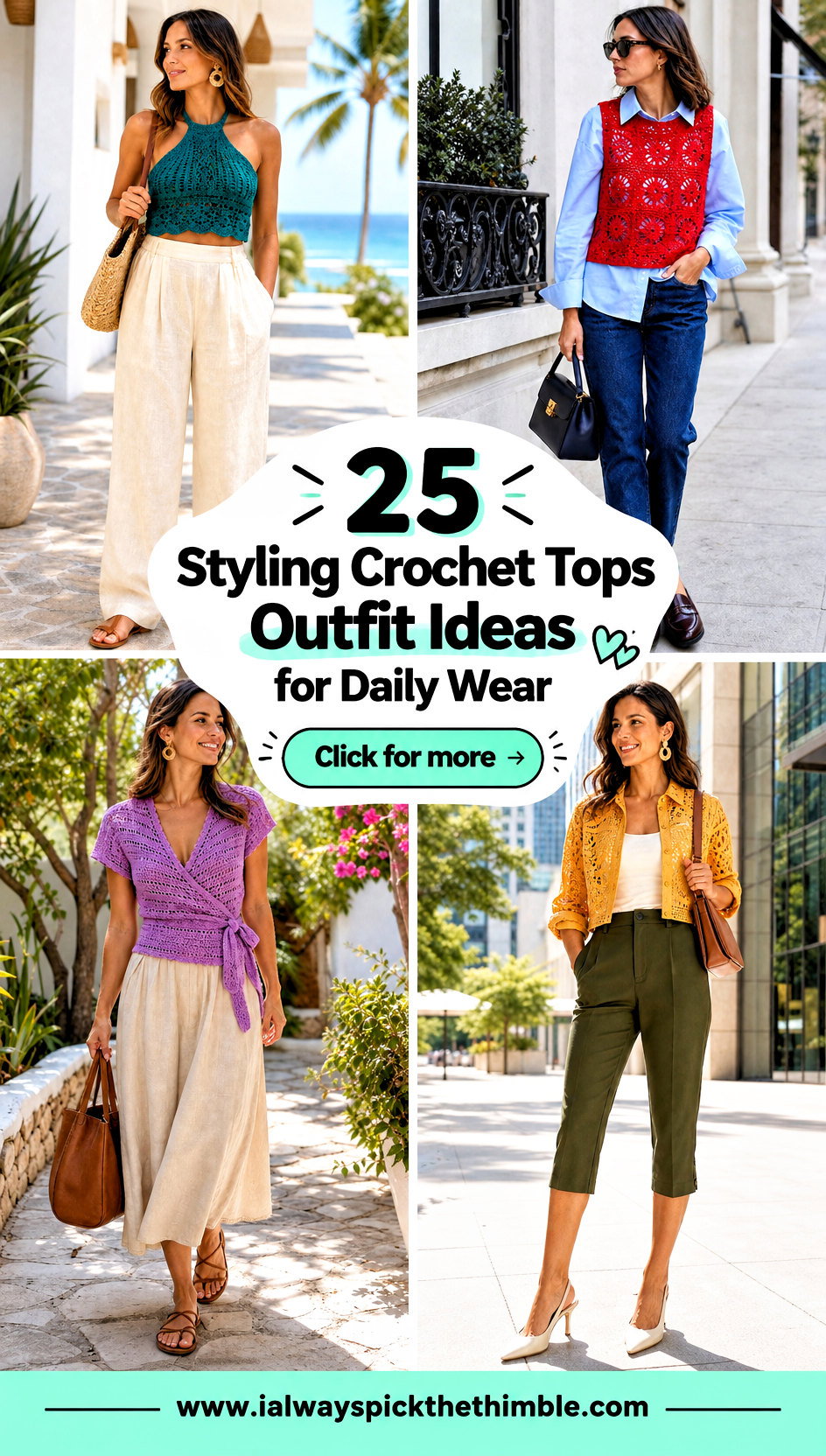 25 Styling Crochet Tops Outfit Ideas for Daily Wear - 25 Styling Crochet Tops Outfit Ideas for Daily Wear