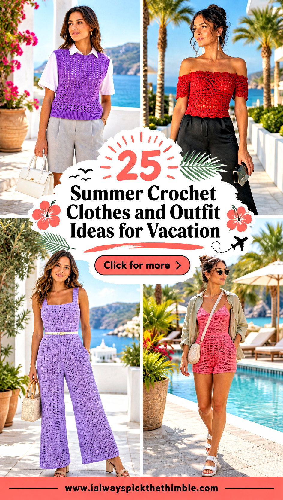 25 Summer Crochet Clothes and Outfit Ideas for Vacation - 25 Summer Crochet Clothes and Outfit Ideas for Vacation