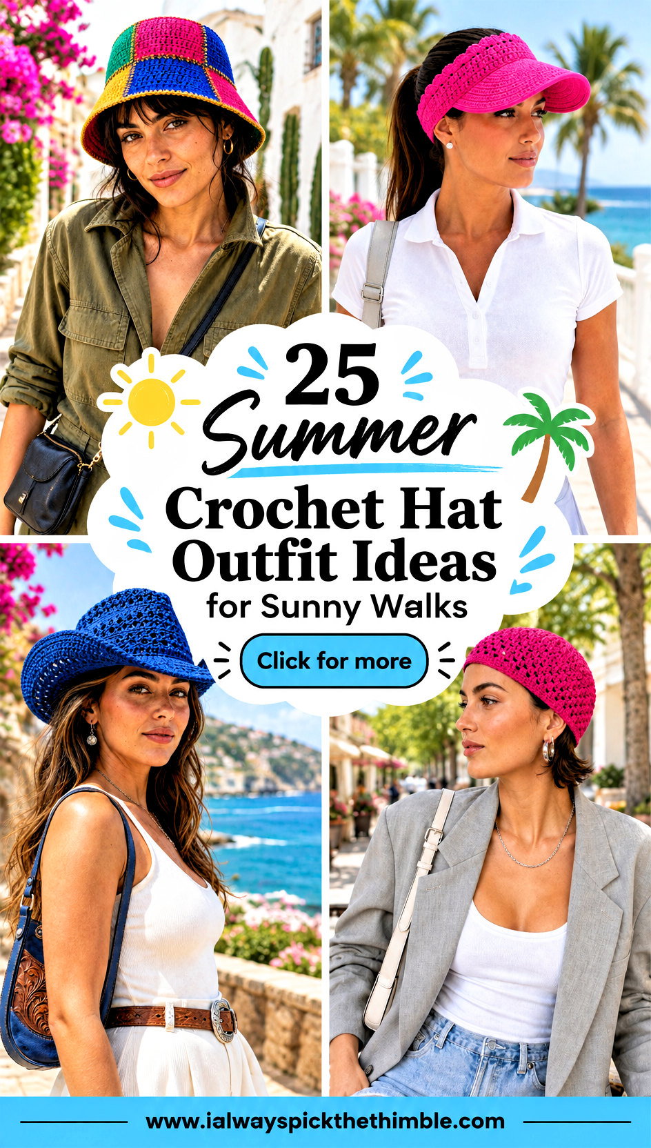25 Summer Crochet Hat Outfit Ideas for Sunny Walks - 25 Summer Crochet Hat Outfit Ideas for Sunny Walks