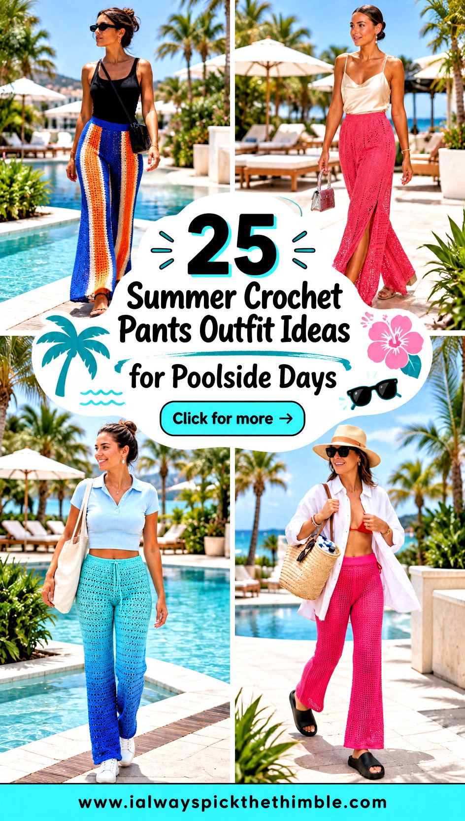 25 Summer Crochet Pants Outfit Ideas for Poolside Days - 25 Summer Crochet Pants Outfit Ideas for Poolside Days