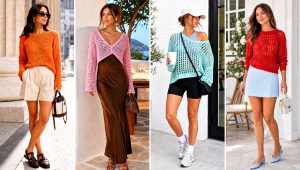 25 Summer Crochet Sweater Outfit Ideas for Cool Evenings