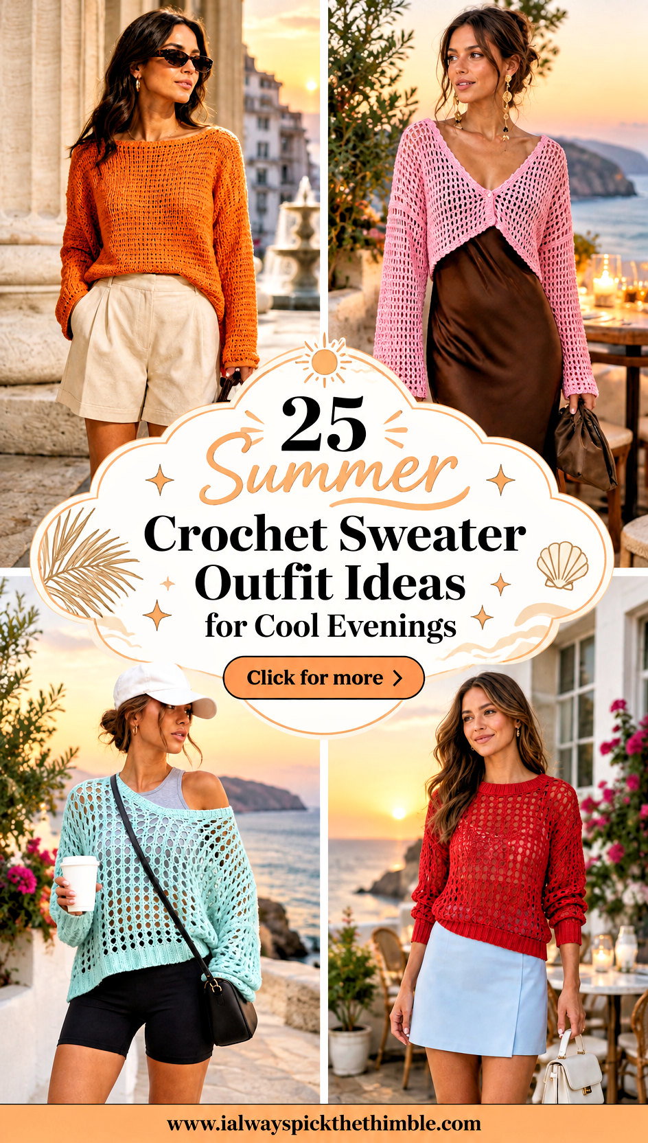 25 Summer Crochet Sweater Outfit Ideas for Cool Evenings - 25 Summer Crochet Sweater Outfit Ideas for Cool Evenings