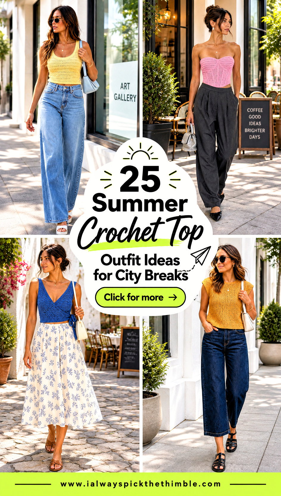 25 Summer Crochet Top Outfit Ideas for City Breaks - 25 Summer Crochet Top Outfit Ideas for City Breaks