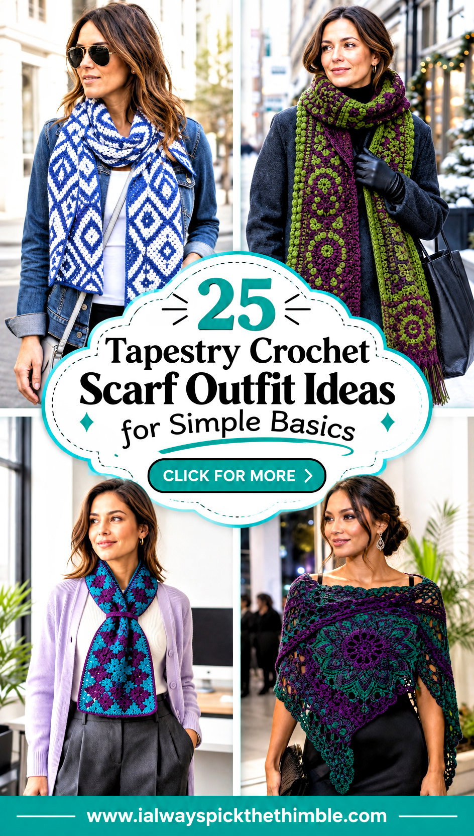 25 Tapestry Crochet Scarf Outfit Ideas for Simple Basics - 25 Tapestry Crochet Scarf Outfit Ideas for Simple Basics