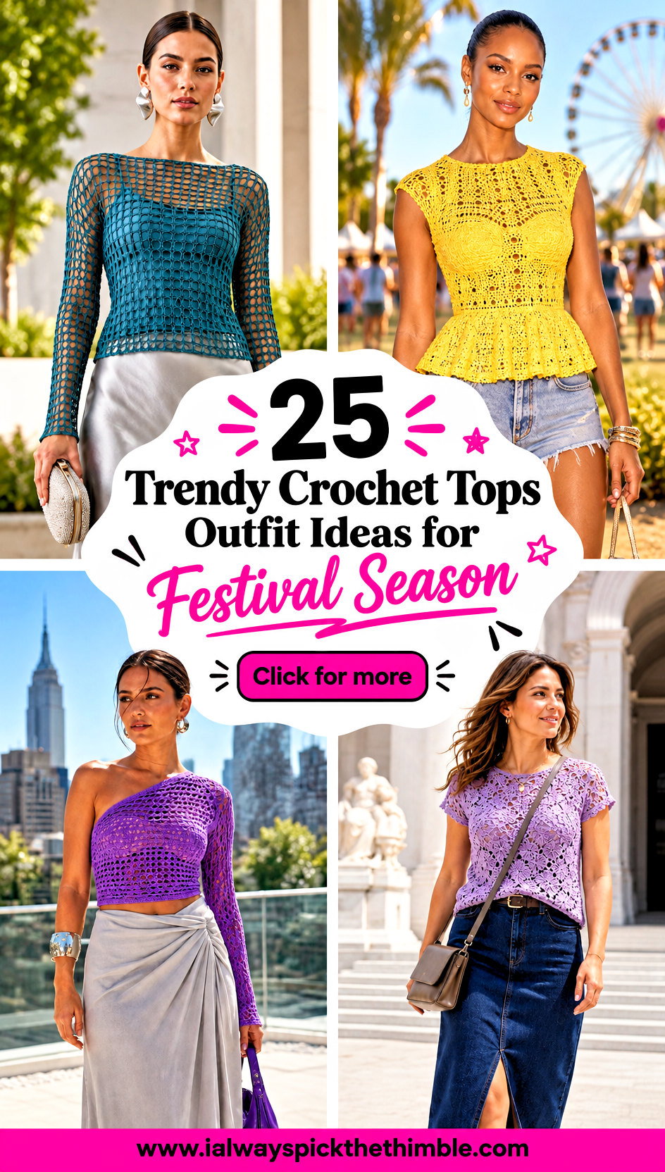 25 Trendy Crochet Tops Outfit Ideas for Festival Season - 25 Trendy Crochet Tops Outfit Ideas for Festival Season