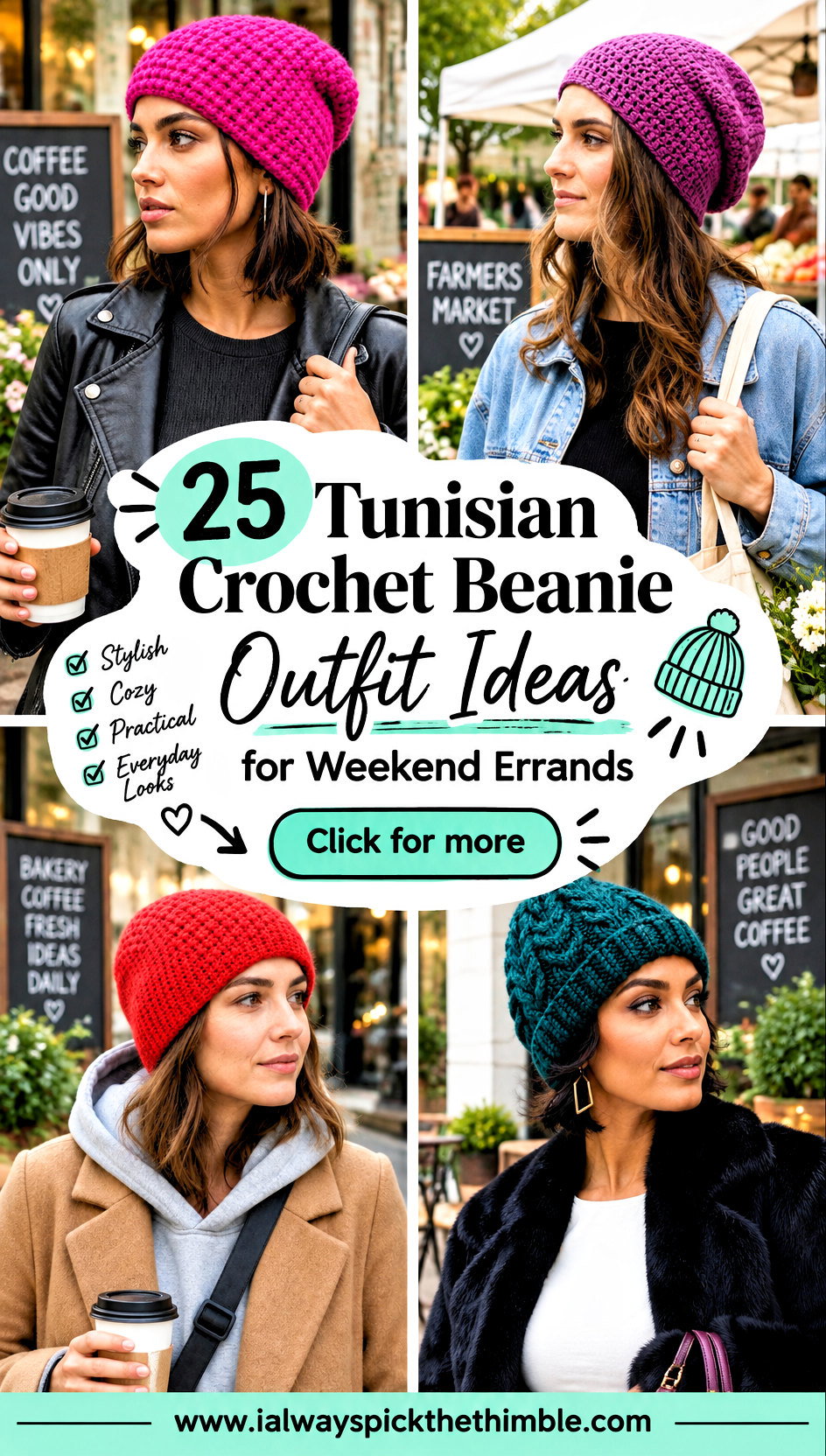 25 Tunisian Crochet Beanie Outfit Ideas for Weekend Errands - 25 Tunisian Crochet Beanie Outfit Ideas for Weekend Errands