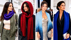 25 Tunisian Crochet Scarf Outfit Ideas for Layered Looks