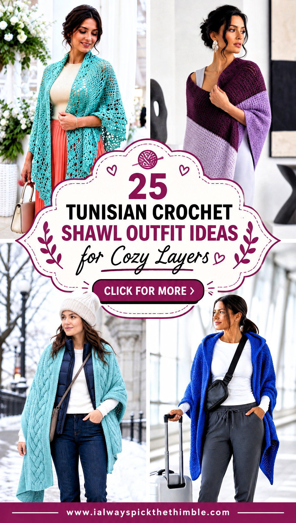 25 Tunisian Crochet Shawl Outfit Ideas for Cozy Layers - 25 Tunisian Crochet Shawl Outfit Ideas for Cozy Layers