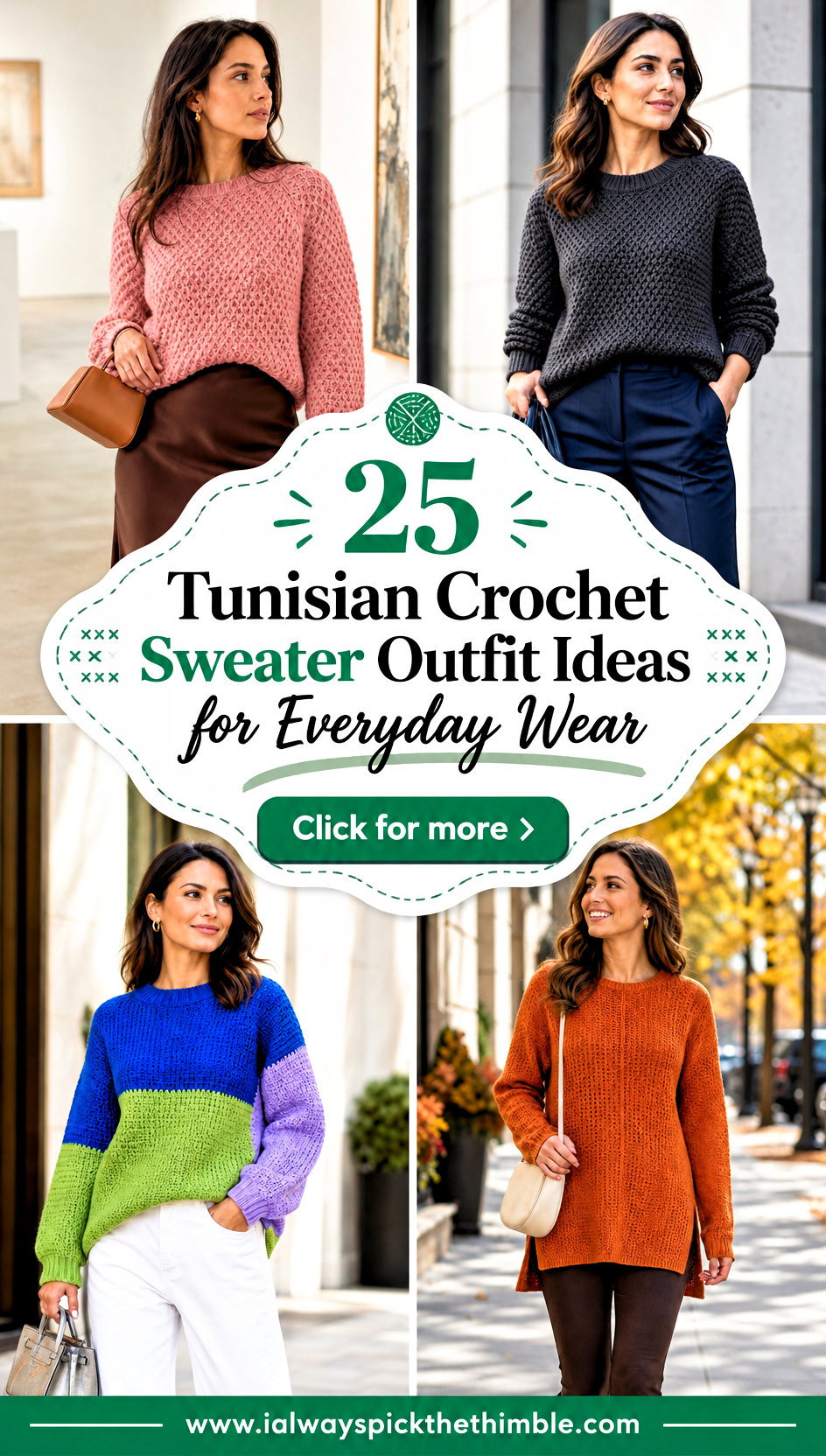 25 Tunisian Crochet Sweater Outfit Ideas for Everyday Wear - 25 Tunisian Crochet Sweater Outfit Ideas for Everyday Wear