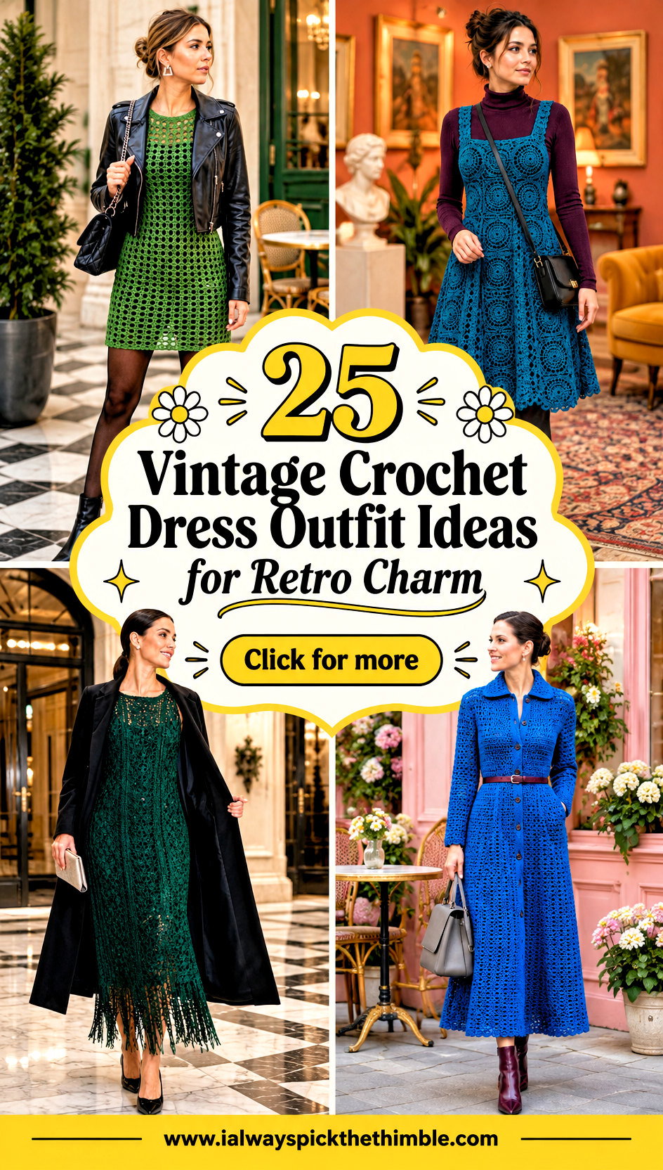 25 Vintage Crochet Dress Outfit Ideas for Retro Charm - 25 Vintage Crochet Dress Outfit Ideas for Retro Charm