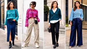 25 Wavy Crochet Sweater Outfit Ideas for Playful Style