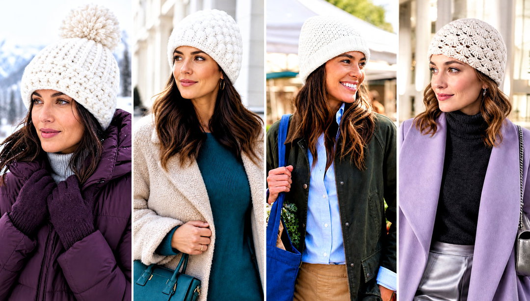 25 White Crochet Beanie Outfit Ideas for Winter Walks