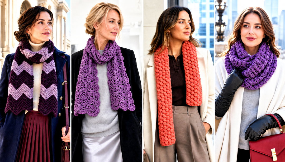 25 Winter Crochet Scarfs for Women Outfit Ideas for Work