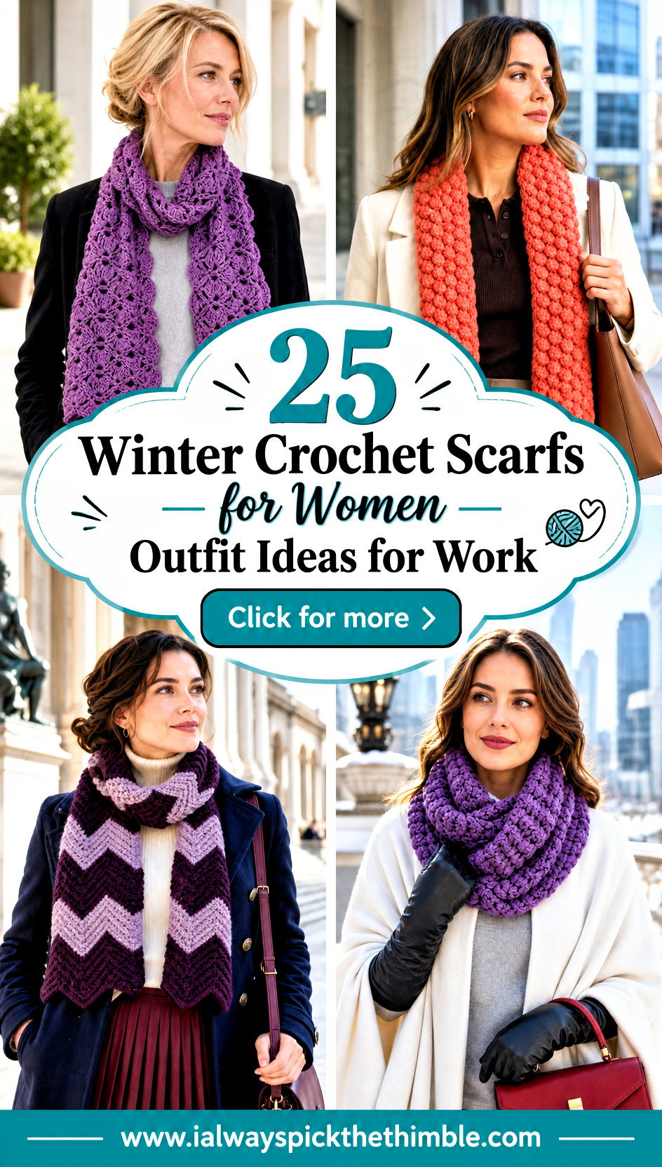 25 Winter Crochet Scarfs for Women Outfit Ideas for Work - 25 Winter Crochet Scarfs for Women Outfit Ideas for Work